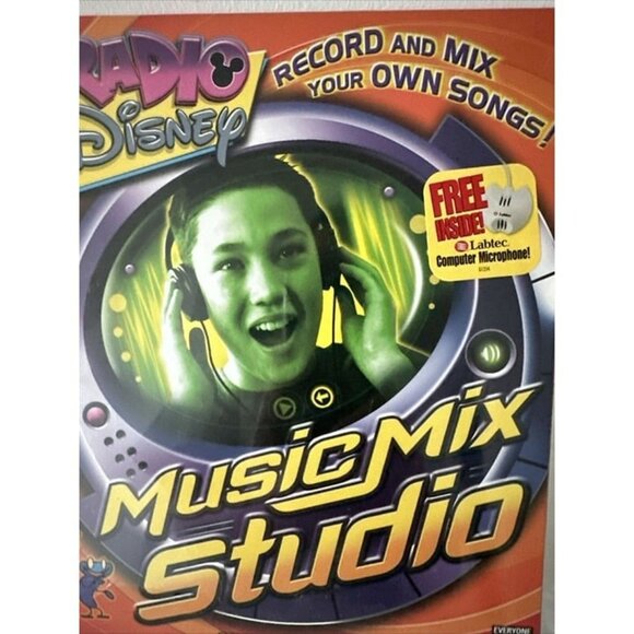 Radio Disney Music Mix Studio Big Box CD-ROM PC Game With Microphone NEW SEALED - Picture 2 of 8